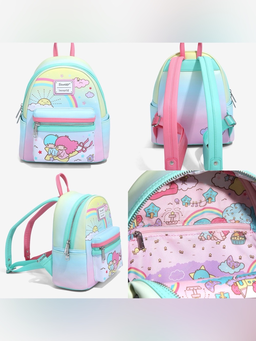 NWOT Loungefly Sanrio Little Twin Stars
Rainbow Mini Backpack